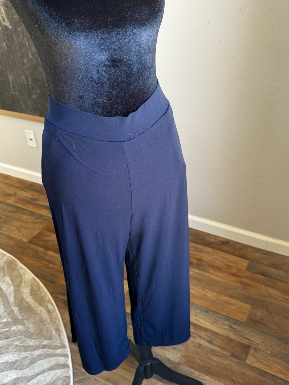 Anne Klein Navy Wide-Leg Palazzo Pants